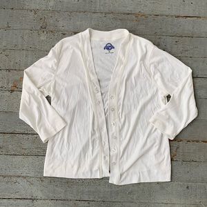 Shaver Lake Button up White Cardigan size M